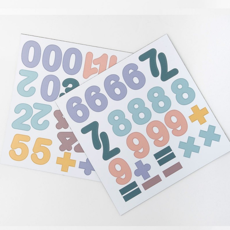 Números magnéticos em cor pastel - 100 imans